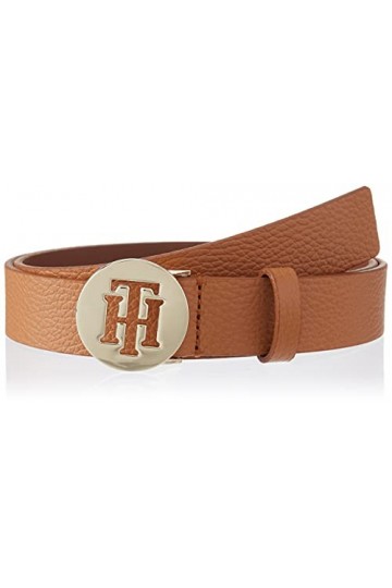 Tommy Hilfiger TH Round 3.0 Ceinture, Cognac, 80 cm Femme