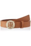 Tommy Hilfiger TH Round 3.0 Ceinture, Cognac, 80 cm Femme