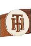 Tommy Hilfiger TH Round 3.0 Ceinture, Cognac, 80 cm Femme