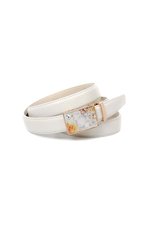 Anthoni Crown E4py.t90 Ceinture, Blanc Weiss 090 , 100 Taille Fabricant: 85 Femme