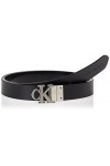 Calvin Klein Jeans Mono Hardware REV 25MM Ceinture, Black/Fashion Black, 95 cm Femme
