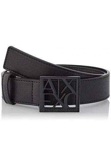 Armani Exchange Black Susi Medium Ceinture, Noir, 70 Femme