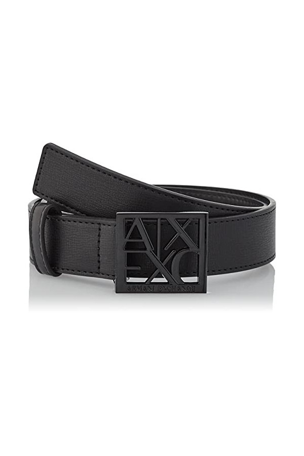 Armani Exchange Black Susi Medium Ceinture, Noir, 70 Femme