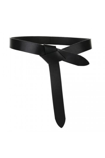 Ceintures en peau de vache for femmes, en cuir véritable souple, sangle nouée, longue, accessoires de robe véritable, ceintur