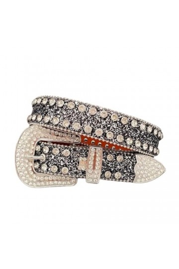 Ceinture punk avec strass cloutés pour homme et femme, Wjje-30, 110 cm