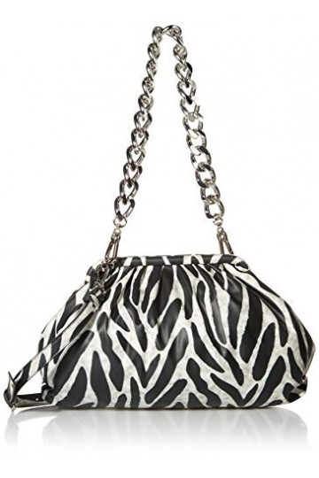 steve madden Revive Clutch Shoulder Bag, Sac à bandoulière Femme, Blanc/Noir, Taille Unique