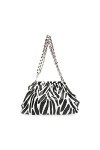 steve madden Revive Clutch Shoulder Bag, Sac à bandoulière Femme, Blanc/Noir, Taille Unique