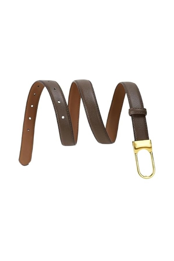 SAAKO Ceintures de taille réglables en cuir pour femmes, accessoire de robe en jean, ceinture fine de qualité pour femmes