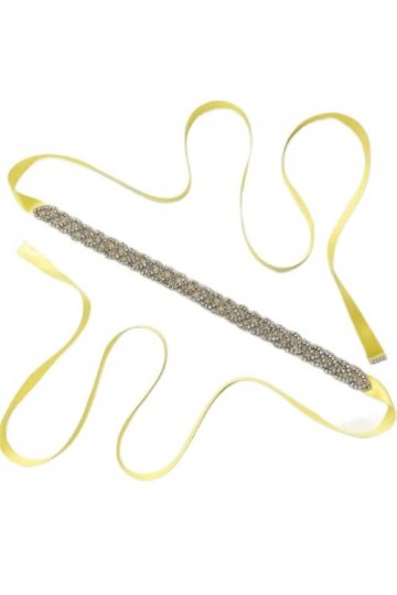 BradOc Ceintures de mariage en cristal ruban de strass en satin ceintures de perles de cristal femmes ceinture longue de mari