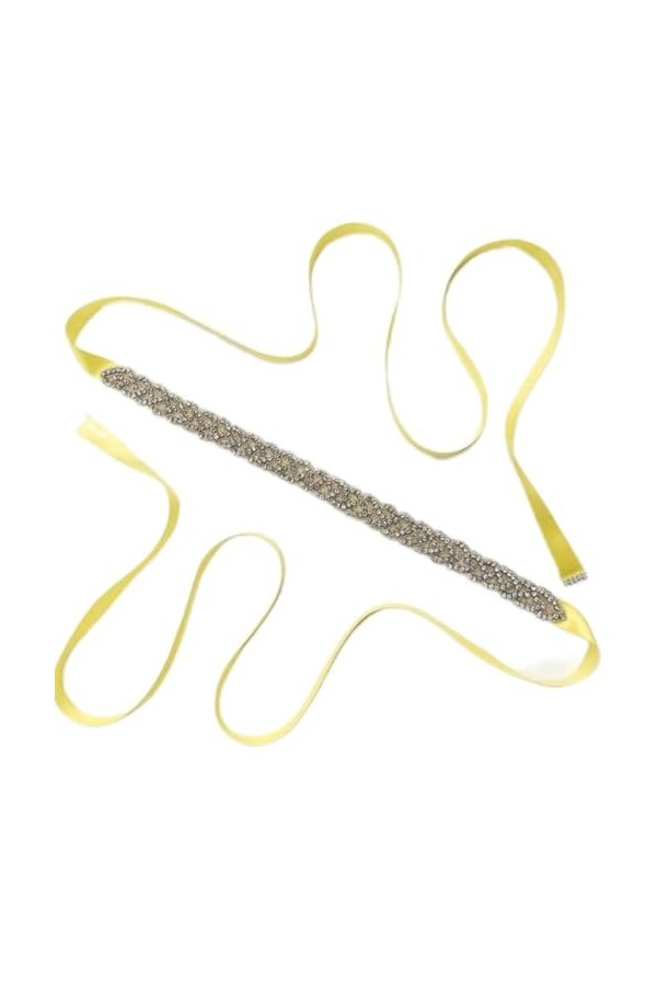 BradOc Ceintures de mariage en cristal ruban de strass en satin ceintures de perles de cristal femmes ceinture longue de mari