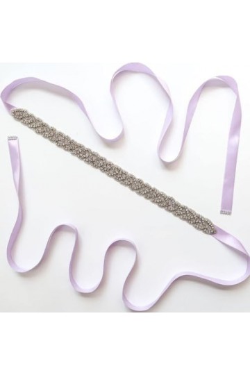 BradOc Ceintures de mariage en cristal ruban de strass en satin ceintures de perles de cristal femmes ceinture longue de mari