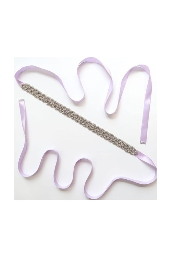 BradOc Ceintures de mariage en cristal ruban de strass en satin ceintures de perles de cristal femmes ceinture longue de mari