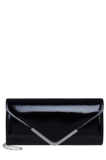Tamaris Brianna Clutch Bag, Pochettes femme, Noir Black , 5x12x26 cm W x H L 