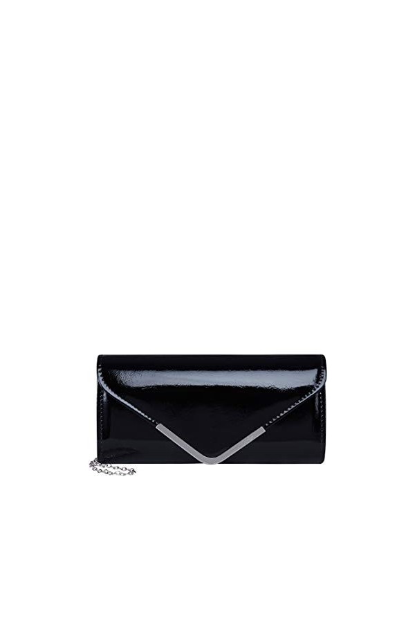 Tamaris Brianna Clutch Bag, Pochettes femme, Noir Black , 5x12x26 cm W x H L 