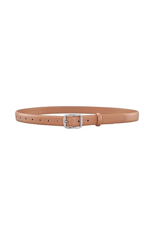 ZacLAy Ceinture en cuir pour Femmes, Simple avec Jean et Pantalon, Boucle en alliage décorée, Noir