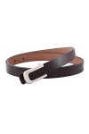 ZacLAy Ceinture en cuir pour Femmes, Boucle lisse, Décorative, tendance, Jupe en Jean, Décoration, Ceinture Noire