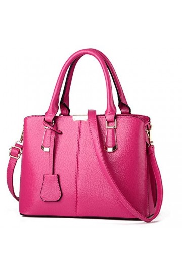 FiveloveTwo Femme Élégant Ornements Sac Tote Pochettes Clutches Sacs Bandoulière PU Cuir Sac À Épaule Main Messenger Rosé