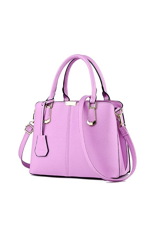 FiveloveTwo Femme Élégant Ornements Sac Tote Pochettes Clutches Sacs Bandoulière PU Cuir Sac À Épaule Main Messenger Rosé