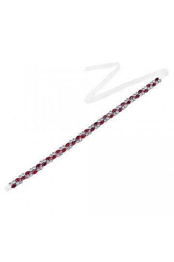 Pulcykp Ceinture rouge pour robe de soirée de mariage avec strass, Ruban EN8 foncé, taille unique