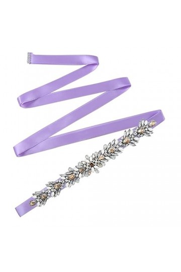 Ceinture pour robe de mariée, accessoires de mariage, robe de soirée, ceintures, appliques en strass, Violet, taille unique