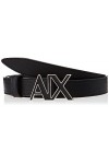 Armani Exchange Sustainable, Logo Buckle Ceinture, Schwarz, L Casual