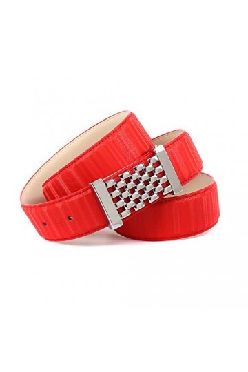 Anthoni Crown Ledergürtel Ceinture, Rot, 100 Femme