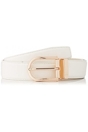 Anthoni Crown Ledergürtel Ceinture, Weiß, 90 Femme