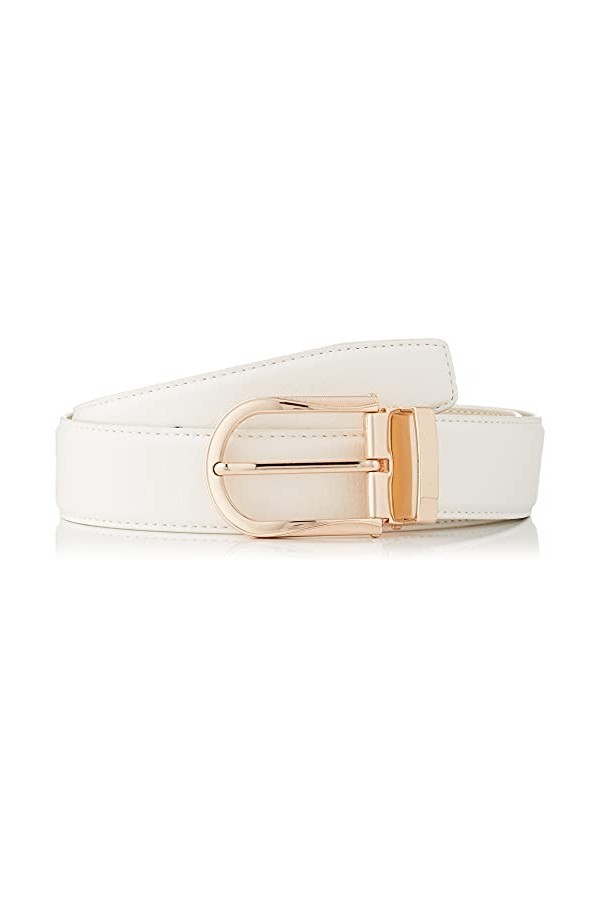 Anthoni Crown Ledergürtel Ceinture, Weiß, 90 Femme