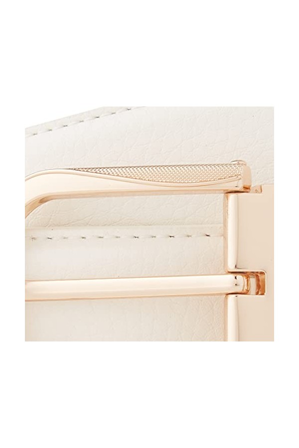 Anthoni Crown Ledergürtel Ceinture, Weiß, 90 Femme
