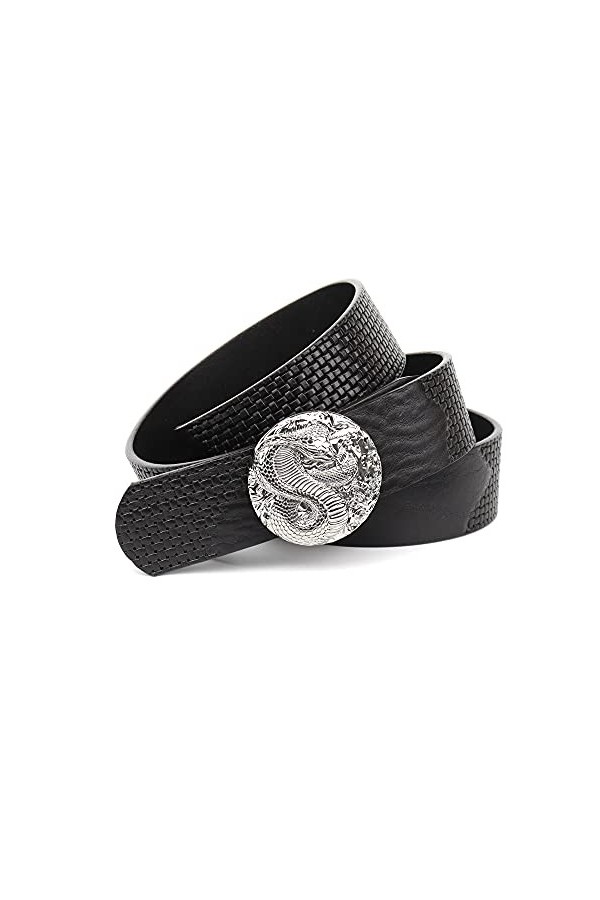 Anthoni Crown 1SN510-100 Ceinture, Noir, 100 cm Mixte