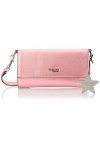 Trussardi Jeans T-easy Star Clutch Charm Logo, Pochettes femme, Rose Metal Pink , 25x14x1 cm W x H L 