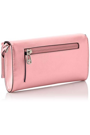 Trussardi Jeans T-easy Star Clutch Charm Logo, Pochettes femme, Rose Metal Pink , 25x14x1 cm W x H L 