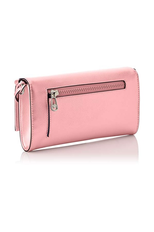 Trussardi Jeans T-easy Star Clutch Charm Logo, Pochettes femme, Rose Metal Pink , 25x14x1 cm W x H L 