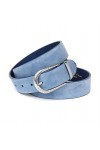 Anthoni Crown Ledergürtel Ceinture, Hellblau, 80 Femme