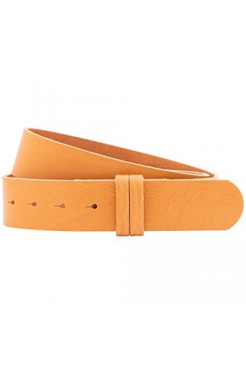 Luca Kayz CALVADOS Ceinture de rechange en cuir pour femme sans boucle interchangeable Jaune 4 cm - Jaune - XX-Large