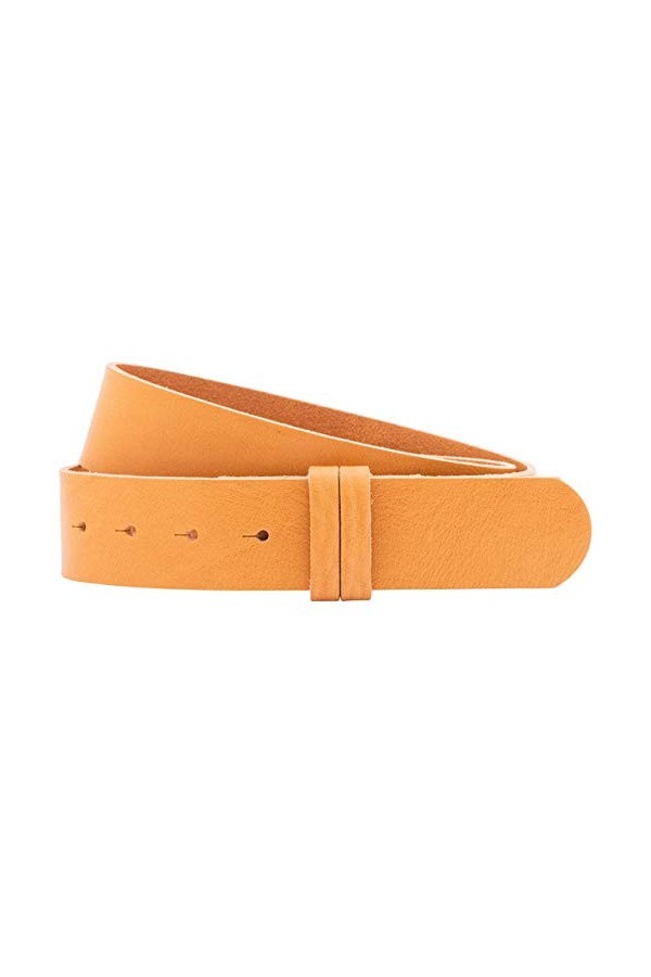 Luca Kayz CALVADOS Ceinture de rechange en cuir pour femme sans boucle interchangeable Jaune 4 cm - Jaune - XX-Large