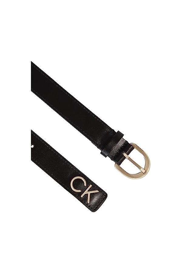 Calvin Klein RE-Lock RND BCKL BLT W/Tip 25MM Ceintures, CK Black, 115 Femme
