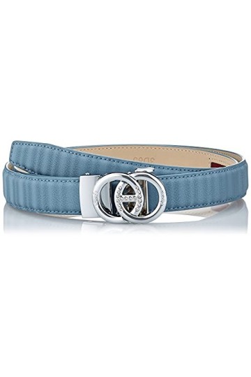 Anthoni Crown Ledergürtel Ceinture, Himmelblau, 105 Femme