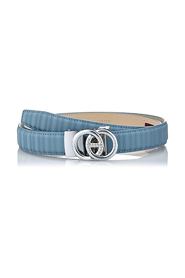 Anthoni Crown Ledergürtel Ceinture, Himmelblau, 105 Femme