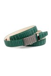 Anthoni Crown Ledergürtel Ceinture, Grün, 100 Femme