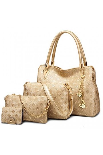 FiveloveTwo Femme Mode Sacs portés Main Cuir PU Sacs portés épaule Impression de Gland Sac à Bandouliere Sachet Bourse Pochet