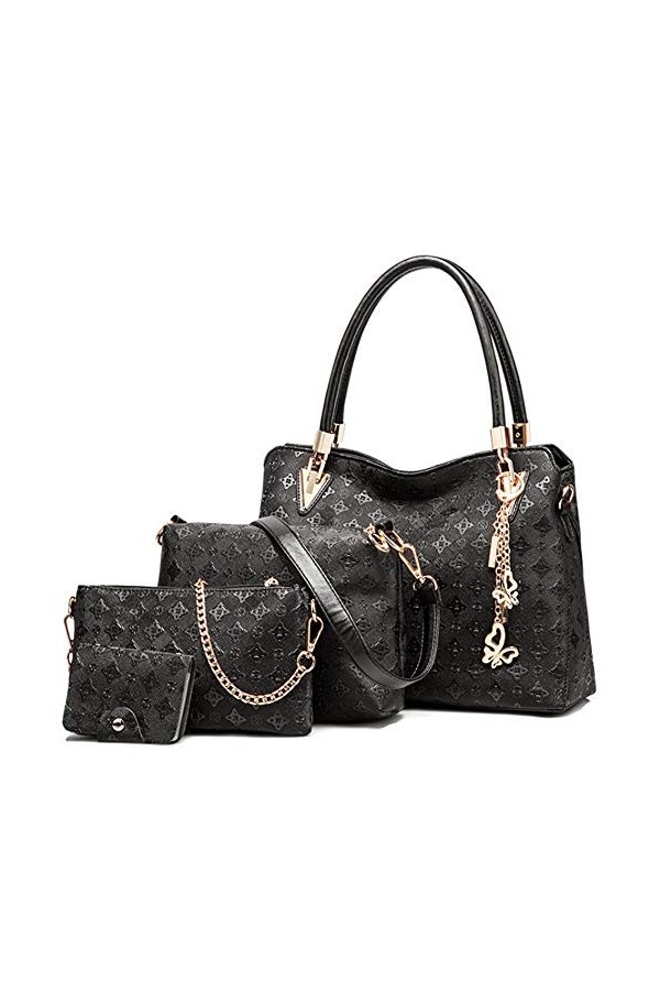 FiveloveTwo Femme Mode Sacs portés Main Cuir PU Sacs portés épaule Impression de Gland Sac à Bandouliere Sachet Bourse Pochet