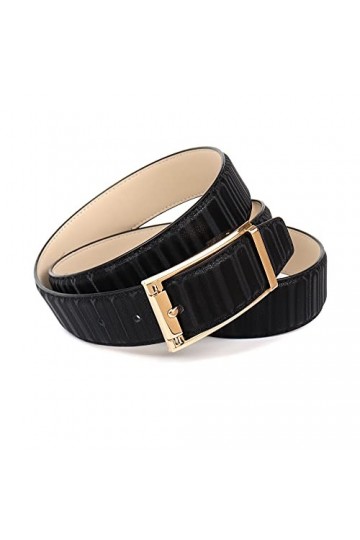 Anthoni Crown Ledergürtel Ceinture, Schwarz, 90 Femme