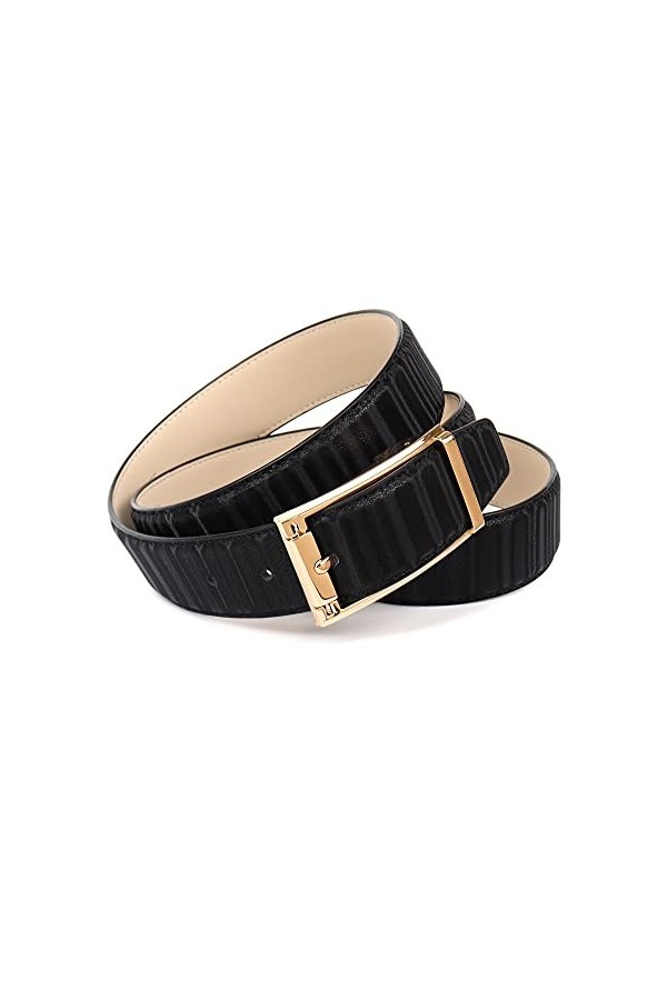 Anthoni Crown Ledergürtel Ceinture, Schwarz, 90 Femme