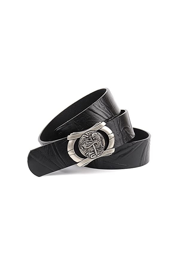 Anthoni Crown 1tom710-85 Ceinture, Noir, 85 cm Mixte
