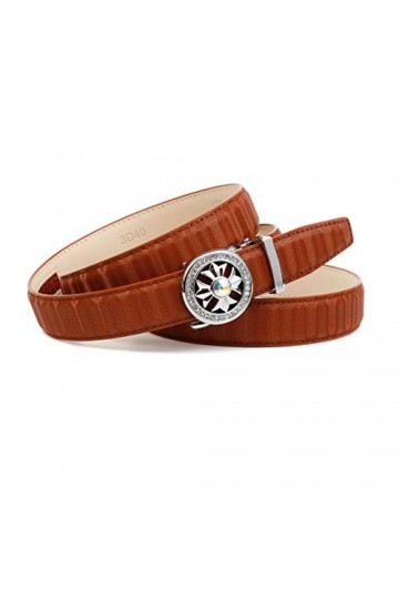 Anthoni Crown Ledergürtel Ceinture, Marron, 80 cm Femme