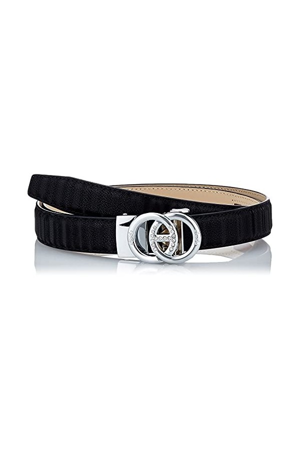 Anthoni Crown Ledergürtel Ceinture, Noir, 90 Femme