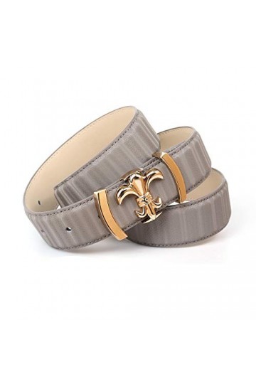 Anthoni Crown Ledergürtel Ceinture, Gris, 95 cm Femme