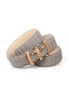 Anthoni Crown Ledergürtel Ceinture, Gris, 95 cm Femme