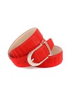Anthoni Crown Ledergürtel Ceinture, Rot, 75 Femme